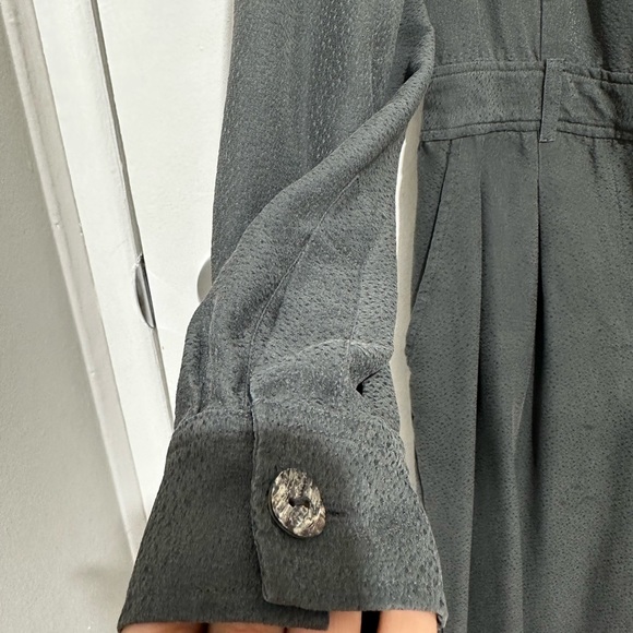 Grey Silk Jumpsuit - Picture 3 of 7